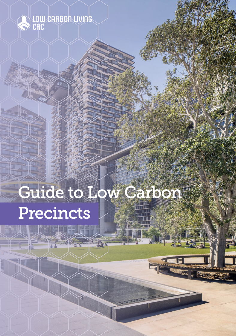 photo of the cover of the CRC's Guide to Low Carbon Precincts