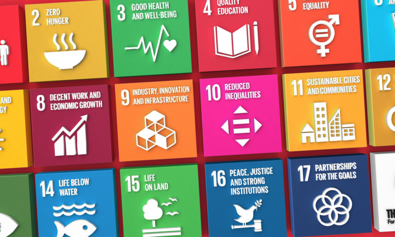 Sustainable Development Goals - the United Nations. SDG. 3D Rendered Illustration SDG Icons Symbols for Presentation Article, Website Report, Brochure, Poster for NGO or Social Movements. 2030.