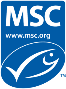 Marine Stewardship Council (MSC) Blue tick shows sustainable fish